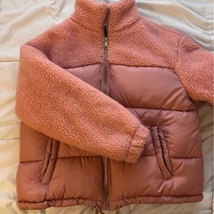 Forever 21 sherpa puffer jacket